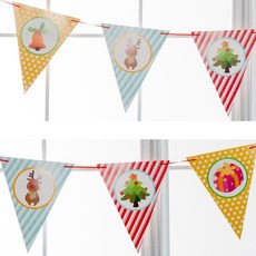 크리스마스 삼각 종이 가랜드 파티용품 생일파티소품 아기방인테리어 만삭촬영 백일상