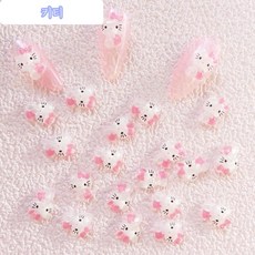 산리오 키티 네일 아트 파츠 데코덴 꾸미기 귀여운 셀프 네일, 블랙키티 5개, 1개