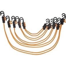 Kotap 다목적 후크 번지 코드 10개 세트 24인치 (MABC-24), 조절 가능, Assorted