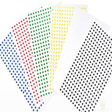 요이찌 원형스티커3mm 6매 색상 택1 칭찬스티커, 검정