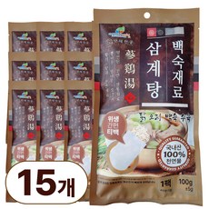 약제천궁 삼계탕재료 백숙재료 티백 한방 약재 닭 오리 수육 각종 고기요리 잡내제거 육수 국물재료, 15개, 100g