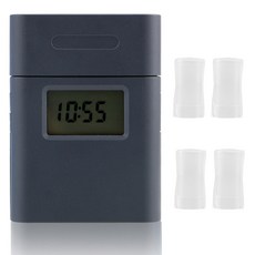 ATTWO-휴대용 고정밀 알코올 테스터 음주 측정기 스마트 자체 테스트 감지 장치, [01] Black, 1개