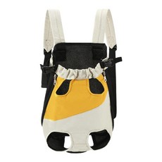 라이프가드삽 애완동물 가방 애완동물가방 여행 가방, S 0.5-2kg [등길이 28cm 미만], 1개, 옐로우 앤 화이트 [대각선 무포켓]