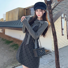 여성투피스 여성세트 여성셔츠 + 멜빵원피스 블라우스 여성원피스 ZFY26020413 50