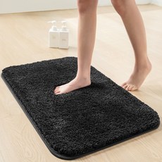 애플민트 빨아쓰는 호텔 주방 욕실 먼지없는 부드러운 발매트, 9.블랙