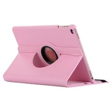 粉色平板電腦保護套 旋轉支架 防摔保護殼 多角度調整 輕薄便攜, 粉色, 1個, iPad 5/6