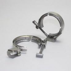 범용 퀵 릴리스 스테인레스 스틸 2" 배기 다운파이프 v 밴드 클램프 V 클립 1.5인치, 10 2.5 inch