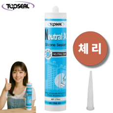 탑씰 Neutral-X 일반용 체리색 실리콘 실란트 270ml 노즐포함, 1개