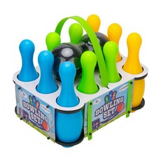 STK 어린이 볼링 공 실내 Playset 핀 볼링 장난감 세트 조기 교육 유아 미취학 아동, 플라스틱, 10 핀 22cm B