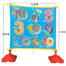 물풍선 판 과녁 공 게임 운동장 던지기 축제 운동회 보드, 숫자+대형공 6개+중형공 6개+소형공 12개, 1개