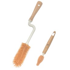 앙뽀 뉴맘 젖꼭지 젖병솔 집게 젖병건조대, 1, 1개, 선택4.실리콘 젖병솔세트(베이지)