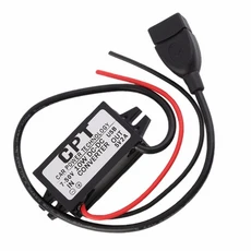 차량용 전원 기술 충전기 DC 컨버터 모듈 단일 포트 12V ~ 5V 2/3A 마이크로 USB 케이블 포함 내구성, 01 01, 01 01