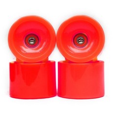 스케이트보드 바퀴 휠 교체용 소프트 PU 70mm 내구성 롱보드 가능, 빨간색, 1개