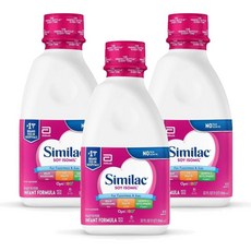 Similac 씨밀락 소이 이소밀 식물성 단백질 유아 액상분유 946ml, 3개