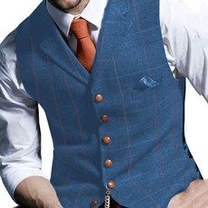 FANSYLI 정장 조끼 남성 비즈니스 캐주얼 정장 베스트 심플 빈티지 드레스 베스트 빅사이즈 X2506J23