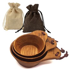 네오트리 우드 막걸리잔 시에라컵 원목 캠핑 등산 컵, 180ml, 1개