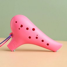 성인용 도자기 오카리나 알토 연습용 배우기 태피온 모델, 1개, 표준플랫핑크, 기본 모델명/품번