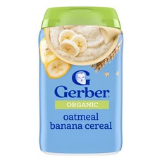 거버 싱글 그레인 시리얼 분말 어린이 미음 오트밀 227g Gerber 2nd Foods, 바나나 맛, 2개