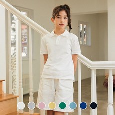 지오다노 주니어 03015505 솔리드 반팔 피케 티셔츠