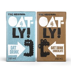 오틀리 오트 드링크 250ml 오리지널+초콜릿맛 각 9개씩, 18개