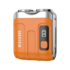 휴대용 남자 전기면도기 생활방수 면도 소형 휴대용 여행용 미니 전동 면도기, 오렌지색, Shaver-T800