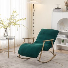 1인용 리클라이너 스윙체어 수유의자 흔들의자 커버 전용 소파, 싱글 좌석 52cmx140cm, 1개, 다크그린