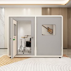 방음부스 방음실 학습용 및 노래 악기 연습공간 실내 라이브방송실 넓고 쾌적한 실내공간, 2x2x2.1 강력한 방음, 1개
