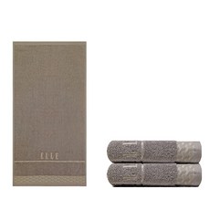 엘르 프리미엄 호텔수건 160g 고중량 30수 코마사 무형광 오코텍스 1등급 타올, 2개, 밤색