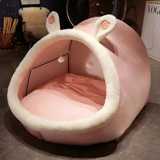 대형 하우스 침대 인간숨숨집 동굴텐트, 1개, A. 블랙