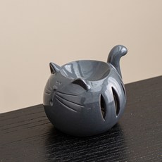 陶瓷卡通動物貓香薰爐 精油燈擴散器 創意蠟燭可愛, 貓咪款