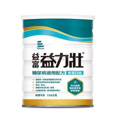 來而康 益富 益力壯 糖尿病配方 營養均衡配方奶粉(香草口味)(750g/罐), 6個, 750ml