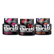 Ninja Thirsti 맛 워터 드롭 제로 소다 버라이어티 팩 클래식 맛 스파클링 또는 스틸링 칼로리 무설탕 355ml(12온스) 음료 17개 만들기 3팩 WC, 레몬 라임