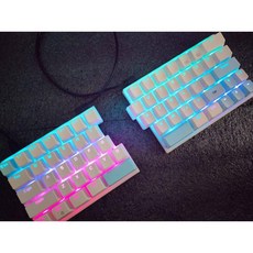 분할키보드 코딩 반반 개발자 편집자 무선 듀얼모드, 체리레드샤프트, 반투명 듀얼 모드(핫 스왑 가능) RGB 램프, 갈축