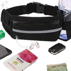 솔디 수납좋은 초경량 확장형 조깅 휴대폰 러닝 벨트 등산 힙색 가방, 오렌지, 1개