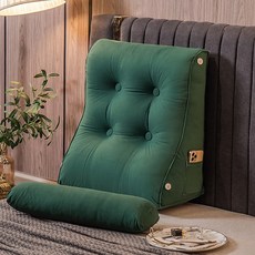 등쿠션 허리쿠션 침대 메모리폼 요추보호 받침대, 1개, K. 짙은 녹색