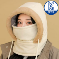 나오픽 겨울 패딩 방한모자, 베이지, 1개