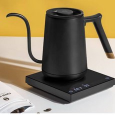 喜奈而 泰摩溫控壺，正品台灣保固，快速出貨，泰摩魚Smar細口600ML鶴嘴壺，商用版800ml煮水壺泡茶壺, 1個, 黑色細口600ML