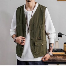 남성 작업복 조끼 봄여름용 등산 조끼 & 민소매 재킷