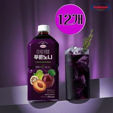 보넬드 아이엠 푸룬노니 100% NFC 착즙주스, 12개, 1L