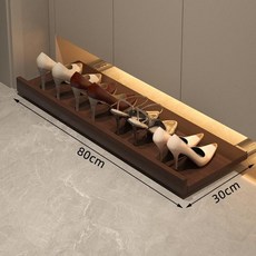 현관신발 신발장 원목 다용도 수납 슬라이딩 트레이 정리, 월넛 80 x 30 반동트랙