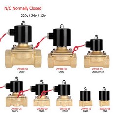 솔레노이드 밸브 미션 공기압축기 전기 14 38 12 34 1 DN8 10 15 20 2550 물 오일 공기용 정상 폐쇄 공압 12V 24V 220V, 1개