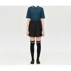 여성 밸티드 턱주름 큐롯 L21D1PC271_BK