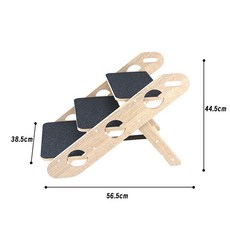 다렌 애완 계단 강아지 고양이 접이식 계단 강력하중 원목접이식 애완 계단 56.5cm*38.5cm*44.5cm, 1개