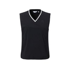 챌린저 여성 V-넥 베이직 골프 베스트 블랙