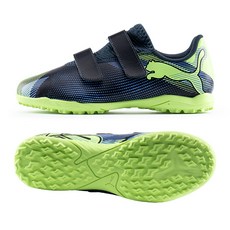 푸마 퓨쳐7 플레이 TT V 주니어 여성 풋살화 그린 퍼플