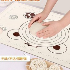 超值 硅膠揉麪墊加厚食品級硅膠墊麪食案板和麪板烘焙墊擀麪覅子和麪墊 副廠商品, 1個, 德國抗菌硅膠 超防滑+防溢出,單個 切面刀