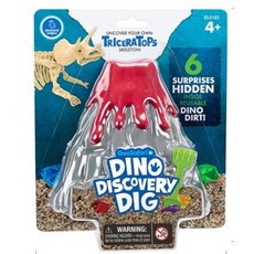 유아 고생물학자 공룡뼈 트리케라톱스 발굴키트/ 관찰키트 화석캐기 과학실험키트, 1개
