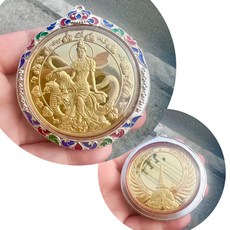 龍婆龍耐2550澤度金九寶銅 超大模 防水殻 純銀防水殼 招財成願 現貨, 圓形琺瑯純銀殼金色澤度金大, 1個