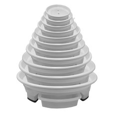 원형 물받이 서랍 화분받침 6호 34cm 플라스틱 화분받침대, 단품