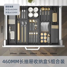 주방 서랍 정리함 키친트레이 41cm 투명 정리대 칸막이 다용도 그릇 수납함, U01KT4HCWR7JJ1QXB6YXBY0Q9B-007, G. A 두껍고 굵은 5단 46x65